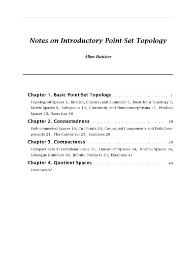 Notes on Introductory Point-Set Topology