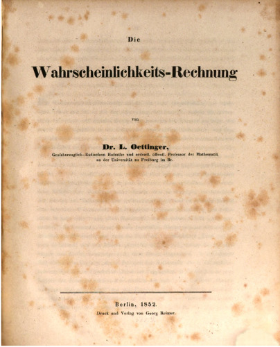 Die Wahrscheinllichkeits-Rechnung