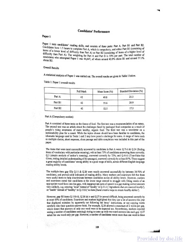 HKDSE English Language 2021: Candidates' Performance