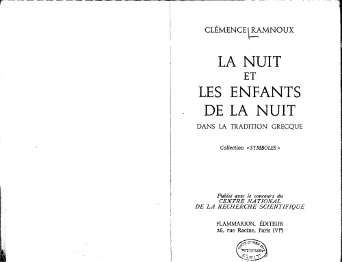 La nuit et les enfants de la nuit dans la tradition grecque.