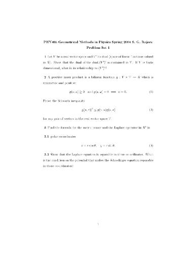 Geometrical methods in physics. Problems and solutions