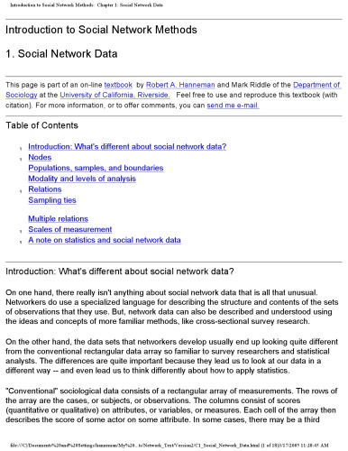 Introduction to social network methods