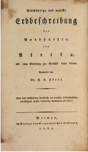 Vollständiges Handbuch der neuesten Erdbeschreibung