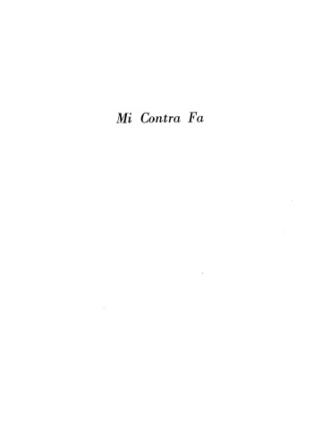 Mi Contra Fa: The Immoralisings of a Machiavellian Musician