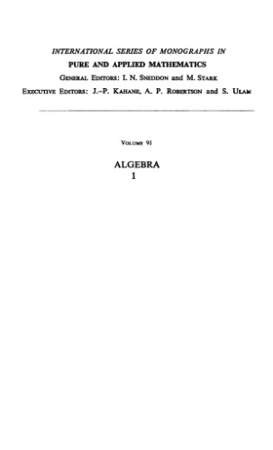 Algebra, Vol.1