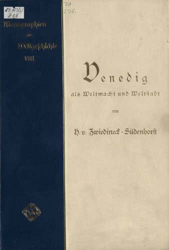 Venedig als Weltmacht und Weltstadt