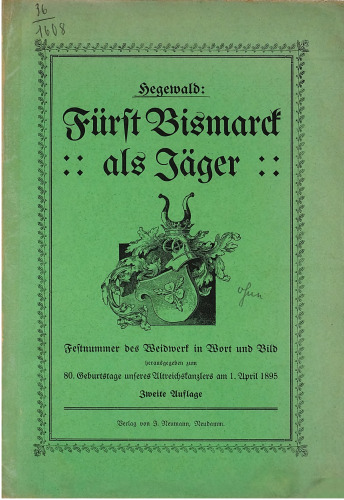 Fürst Bismarck als Jäger