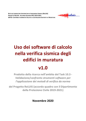 Uso software calcolo analisi sismica di edifici in muratura
