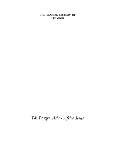 The modern history of Lebanon