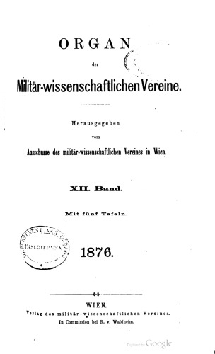 Organ des militär-wissenschaftlichen Vereins