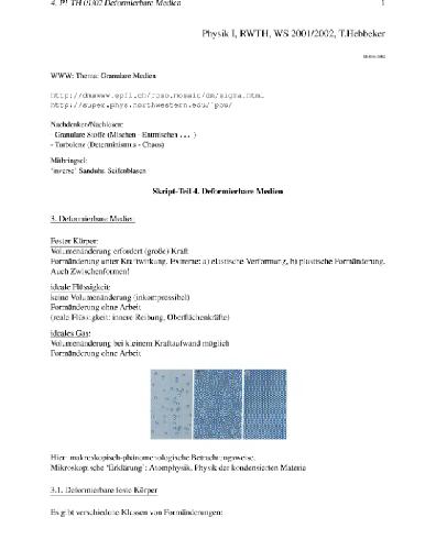 Physik I (neu). 4. Deformierbare Medien