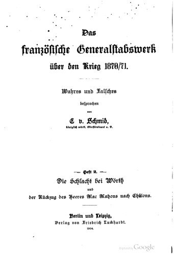Die Schlacht bei Wörth und der Rückzug des Heeres MacMahons nach Chalons