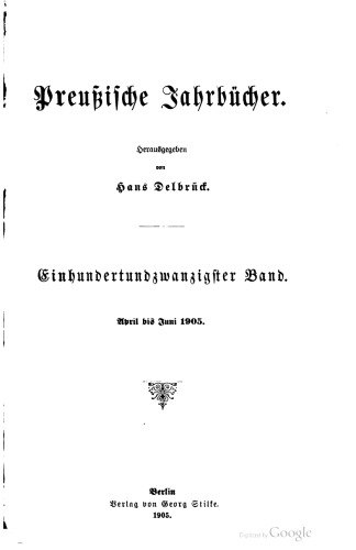 Preußische Jahrbücher