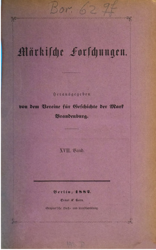 Märkische Forschungen