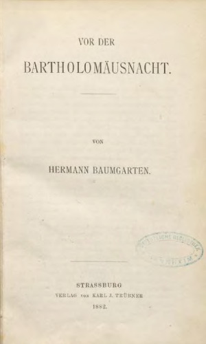 Vor der Bartholomäusnacht