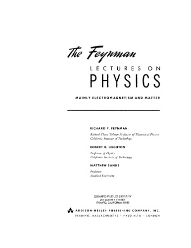 Lectures on physics