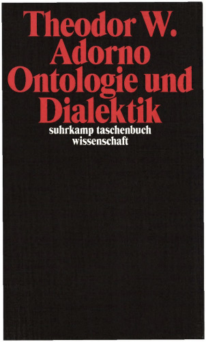 Vorlesungen zur Ontologie und Dialektik