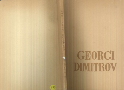Georgi Dimitrov, a short biographical sketch