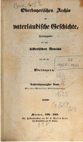 Oberbayerisches Archiv für vaterländische Geschichte