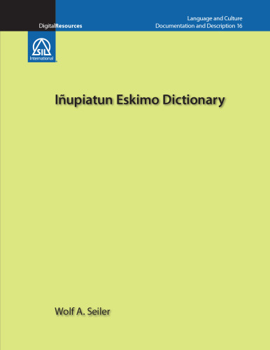 Iñupiatun Eskimo Dictionary