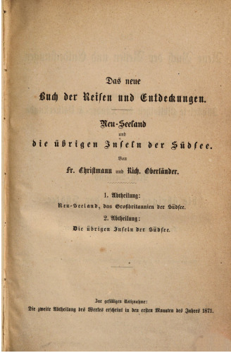 Neu-Seeland und die übrigen Inseln der Südsee