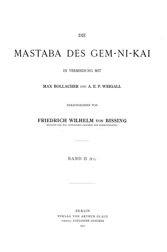 Die Mastaba des Gem-ni-kai