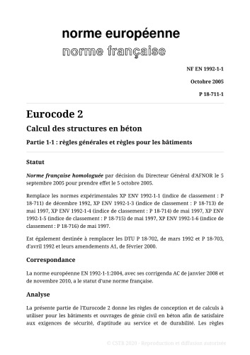 Eurocode 2 : Calcul des structures en béton