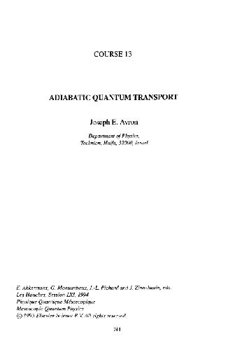 Adiabatic quantum transport.