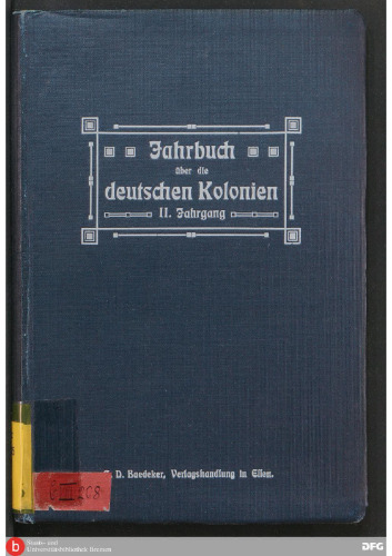 Jahrbuch über die deutschen Kolonien