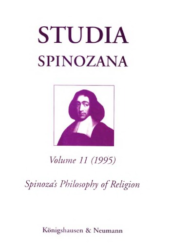 Studia Spinozana, vol. 11: Spinoza's philosophy of religion