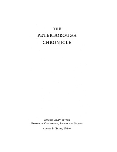 The Peterborough chronicle