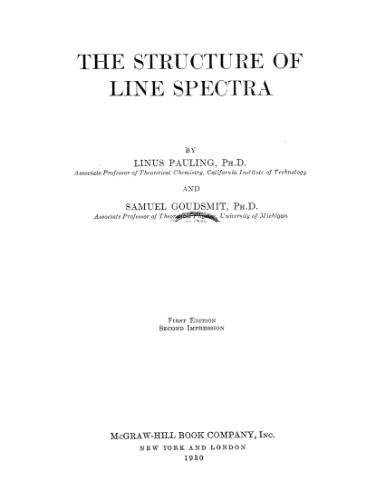 The Structure of Line Spectra