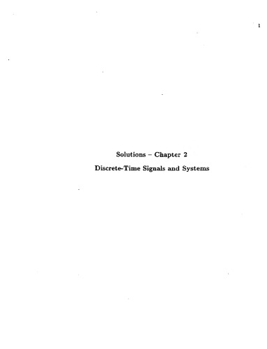 Discrete Time Signal processing Solution Manual