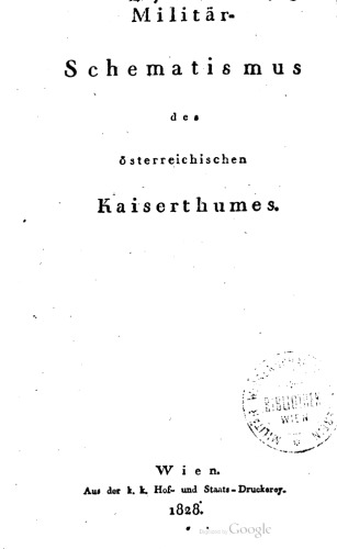 Militär-Schematismus des österreichischen Kaisertums
