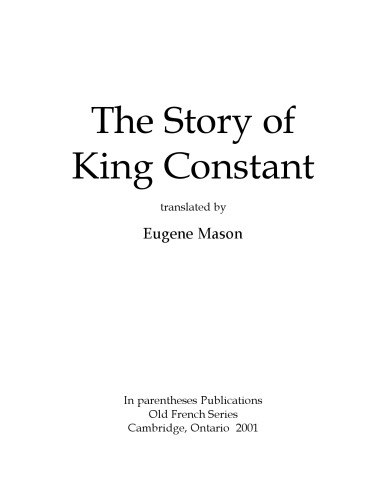 The story of king Constant, translated by Eugene Mason