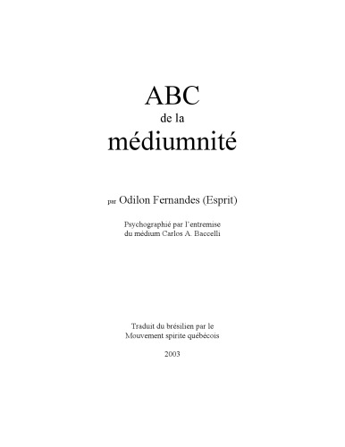ABC de la médiumnité