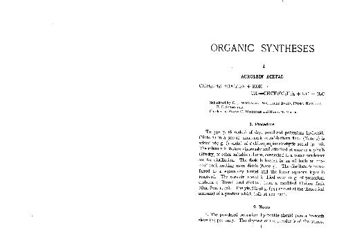 Organic Syntheses