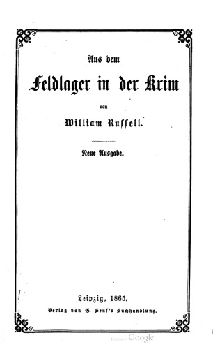 Aus dem Feldlager in der Krim