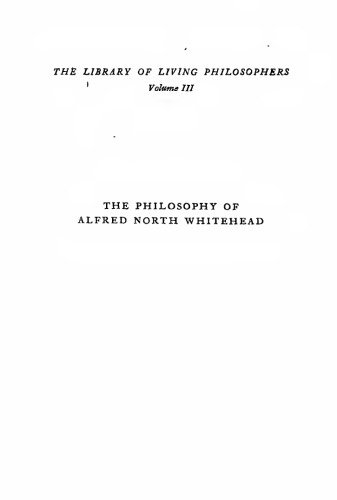 The Philosophy of Alfred North Whitehead