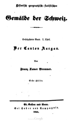 Der Canton [Kanton] Aargau