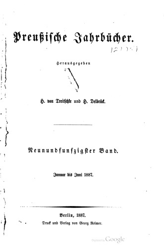 Preußische Jahrbücher