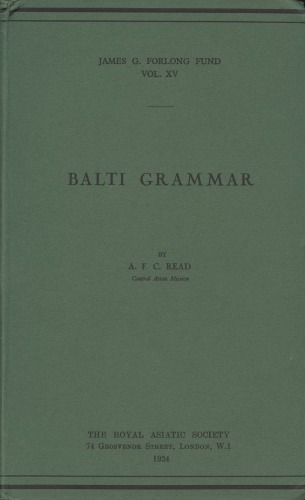 Balti grammar