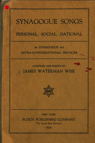 Synagogue Songs - personal, social, national