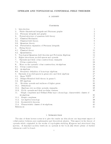 Operads and topological conformal field theories