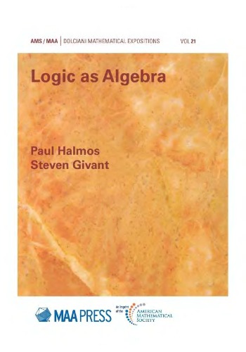 Logic as Algebra