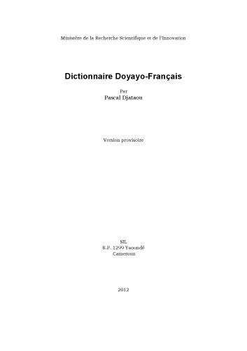 Dictionnaire Doyayo-Français
