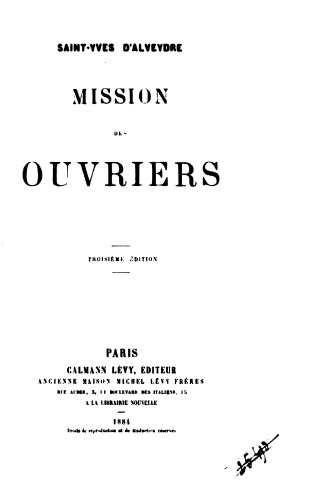 Mission des ouvriers