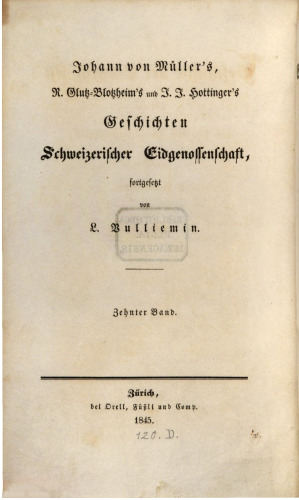 Geschichte der Eidgenossen während des 16. und 17. Jahrhunderts