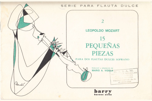Leopoldo Mozart: 15 pequeñas piezas para dos flautas dulce soprano.