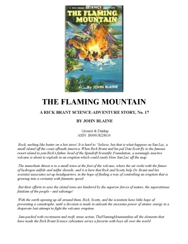 The Flaming Mountain (Rick Brant Science Adventure # 17)